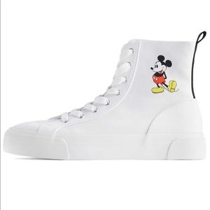 Zara TRF Mickey Mouse Disney High Top Sneakers 6.5